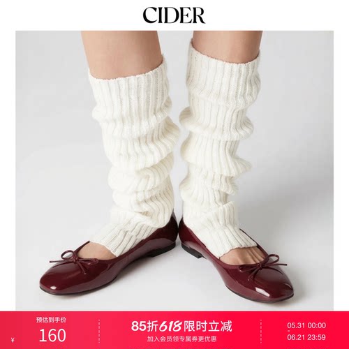 蝴蝶结装饰芭蕾平底酒红色方头