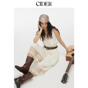 连身裤 新V领蕾丝宽松时尚 CIDER2026春季 115232075 音乐节穿搭