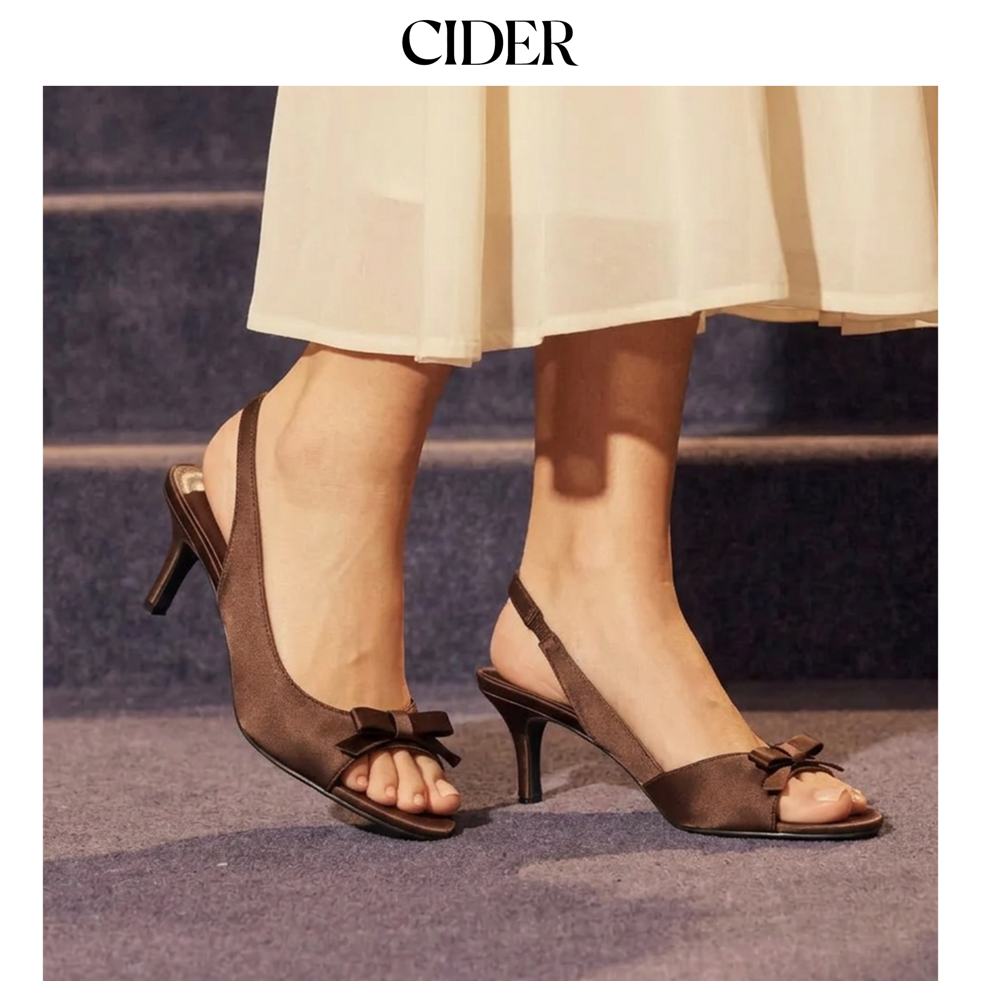 CIDER蝴蝶结后空凉鞋115129231图片