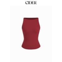 CIDER2026 Early Autumn New Cotton Blend high-elasticity boat collar ribbed Vest Top 115397201 thumbnail 2