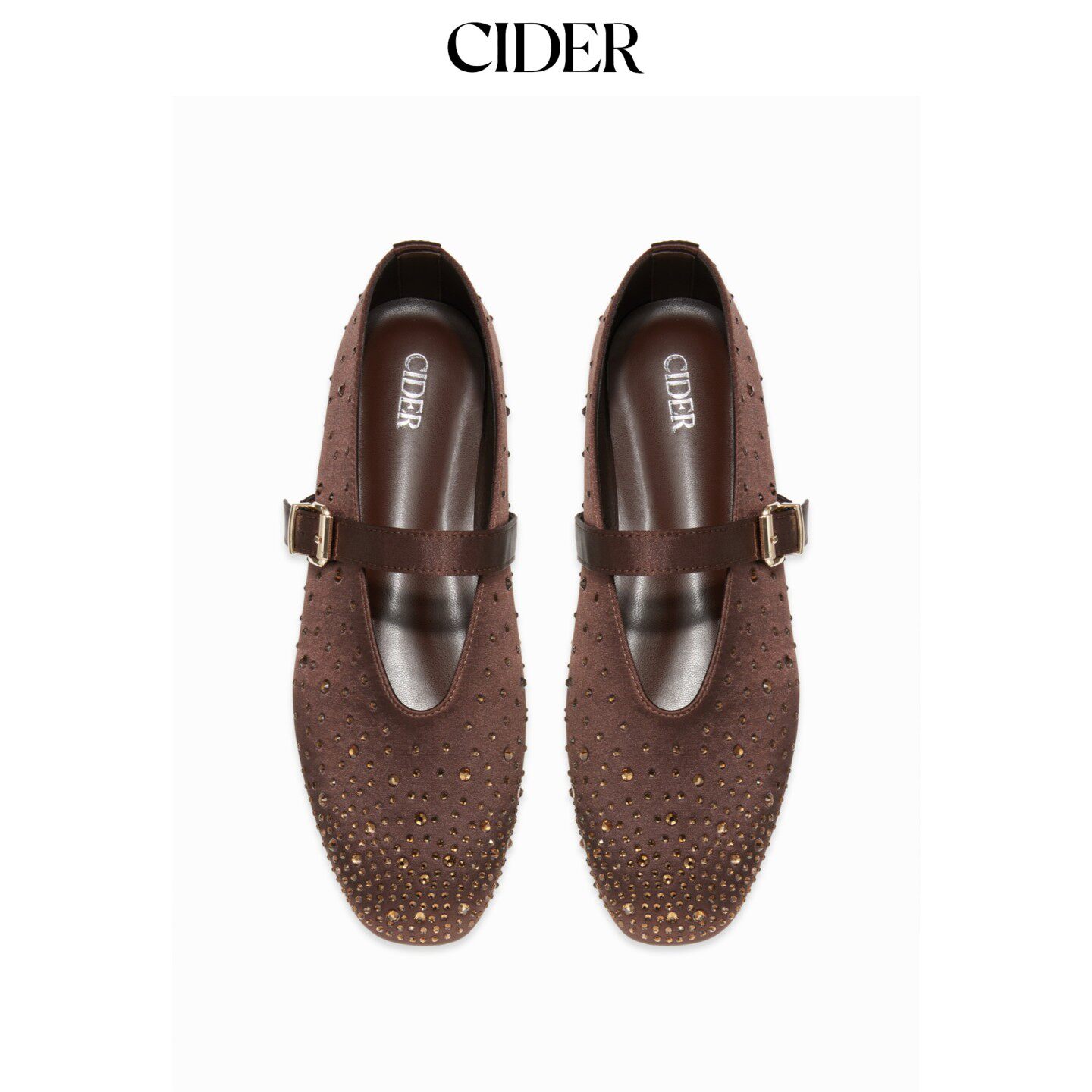 CIDER2026早秋季新品水钻针扣玛丽珍平底鞋115392397图片