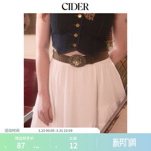 CIDER玫瑰铆钉针扣皮带111137835 明星同款