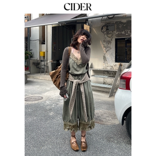 新V领蕾丝宽松时尚 音乐节穿搭 CIDER2026春季 115232075 连身裤