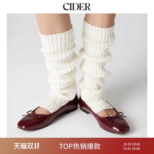 【Arin同款】CIDER美式蝴蝶结浅口方头芭蕾平底玛丽珍鞋114813656