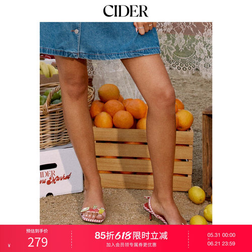 CIDER2026春季新品樱桃奇异果菠萝风高跟凉鞋115253851