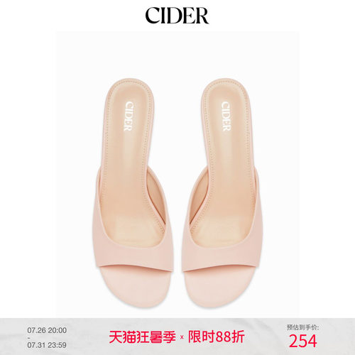 CIDER2026夏季新品方头粗跟凉鞋115537300