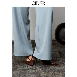 CIDER 秋冬新品女装仿漆皮细带搭扣尖头高跟鞋114312367