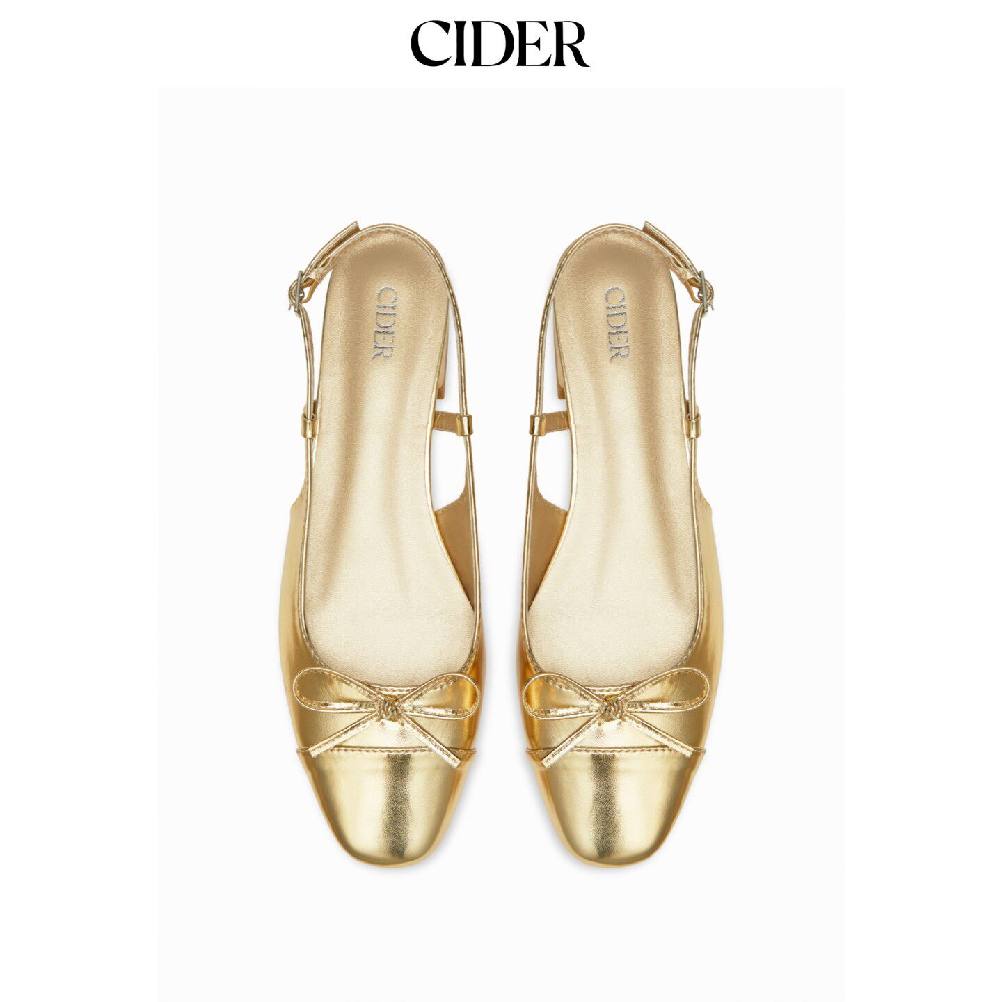 CIDER2026早秋季新品蝴蝶结后空跟平底鞋115285888图片