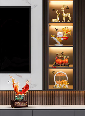 创意轻奢工艺品摆件客厅酒柜电视柜玄关家居装饰品餐边柜摆设礼品