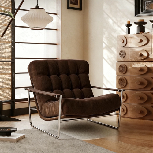 北欧复古单人沙发椅简约小户型家用客厅懒人椅躺椅阳台休闲椅