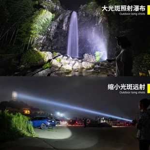 充电家用小巧无极调光手电筒战术变焦伸缩便携强光防水户外