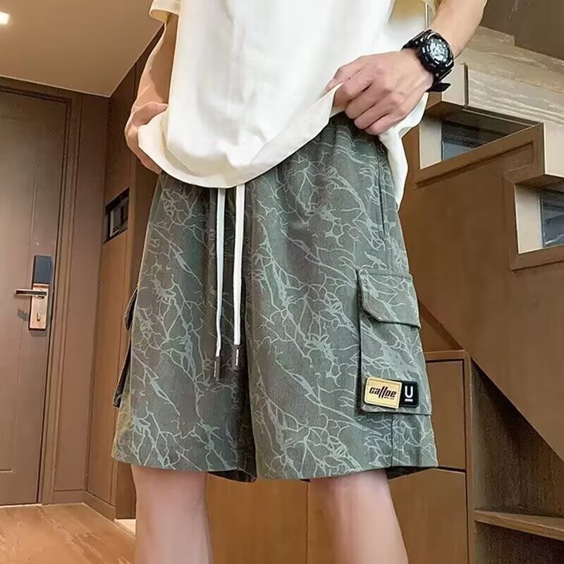 GXG男装短裤男夏季男士新款潮牌多口袋中裤运动篮球宽松五分裤