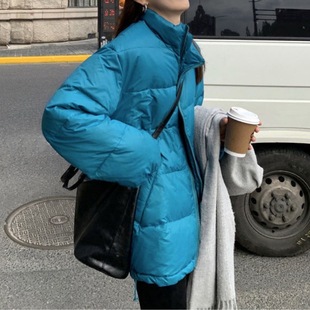 奥特莱斯品牌专柜中长款 百搭宽松立 休闲棉服外套女2025秋冬季 新款