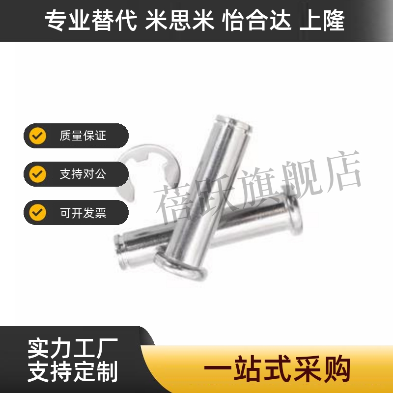 带肩扣环固定型铰链销SHCCG SHCDG3 4 5 6 8 10 12平头带槽销轴