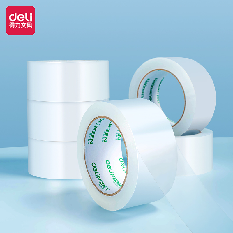 得力品正30912封箱胶带普透办公超市物流用48mm*100y*45um 6卷/筒