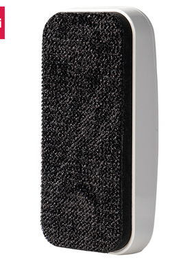 得力50167磁性白板擦130*60mm白色ABS+EVA+静电布料可吸附