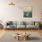 百瑟 可拆洗棉麻布艺沙发意式 极简客厅家用小户型现代简约布沙发