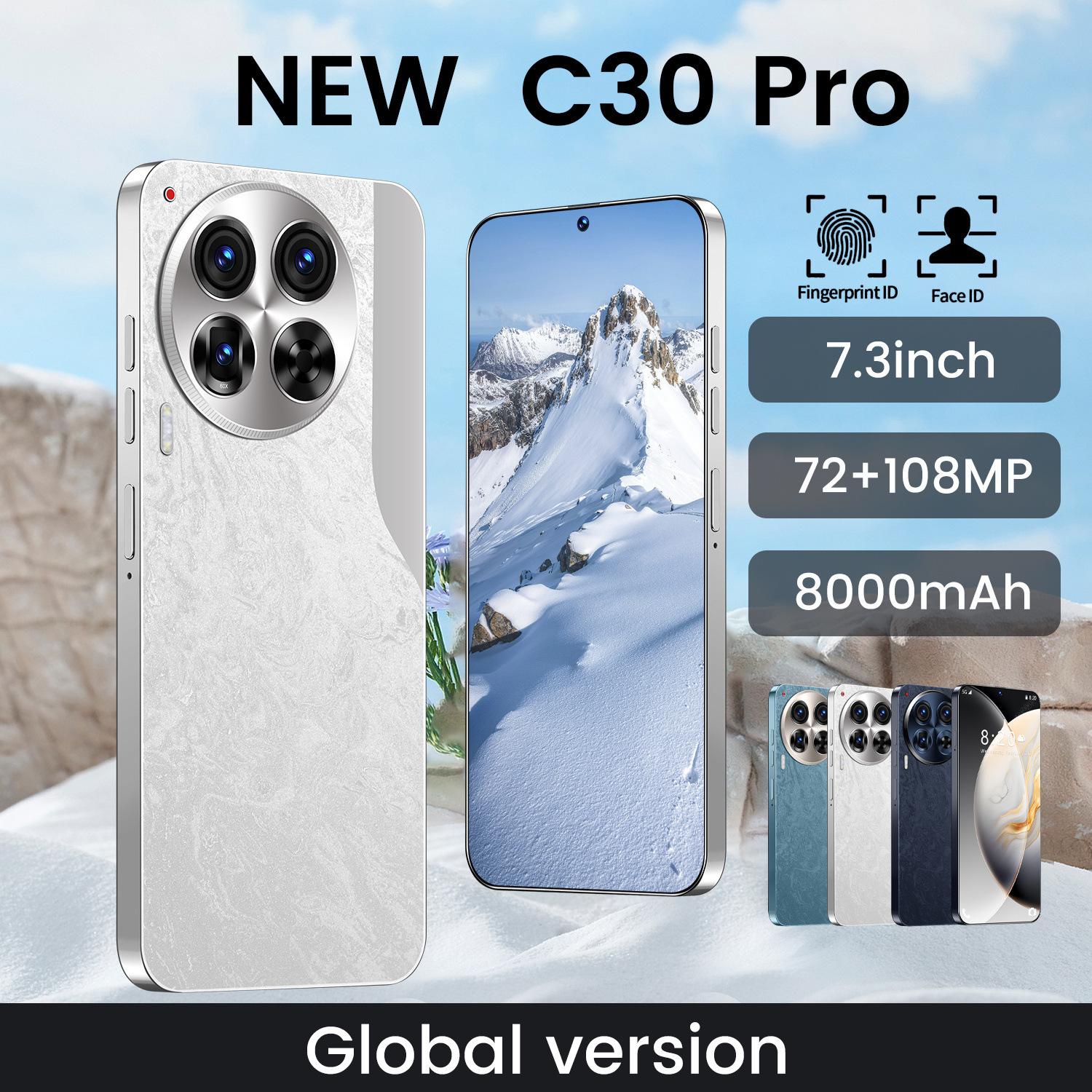 立速通逊境智能5G手机C30ro低价带谷歌超头独站卖亚马跨P 大屏源