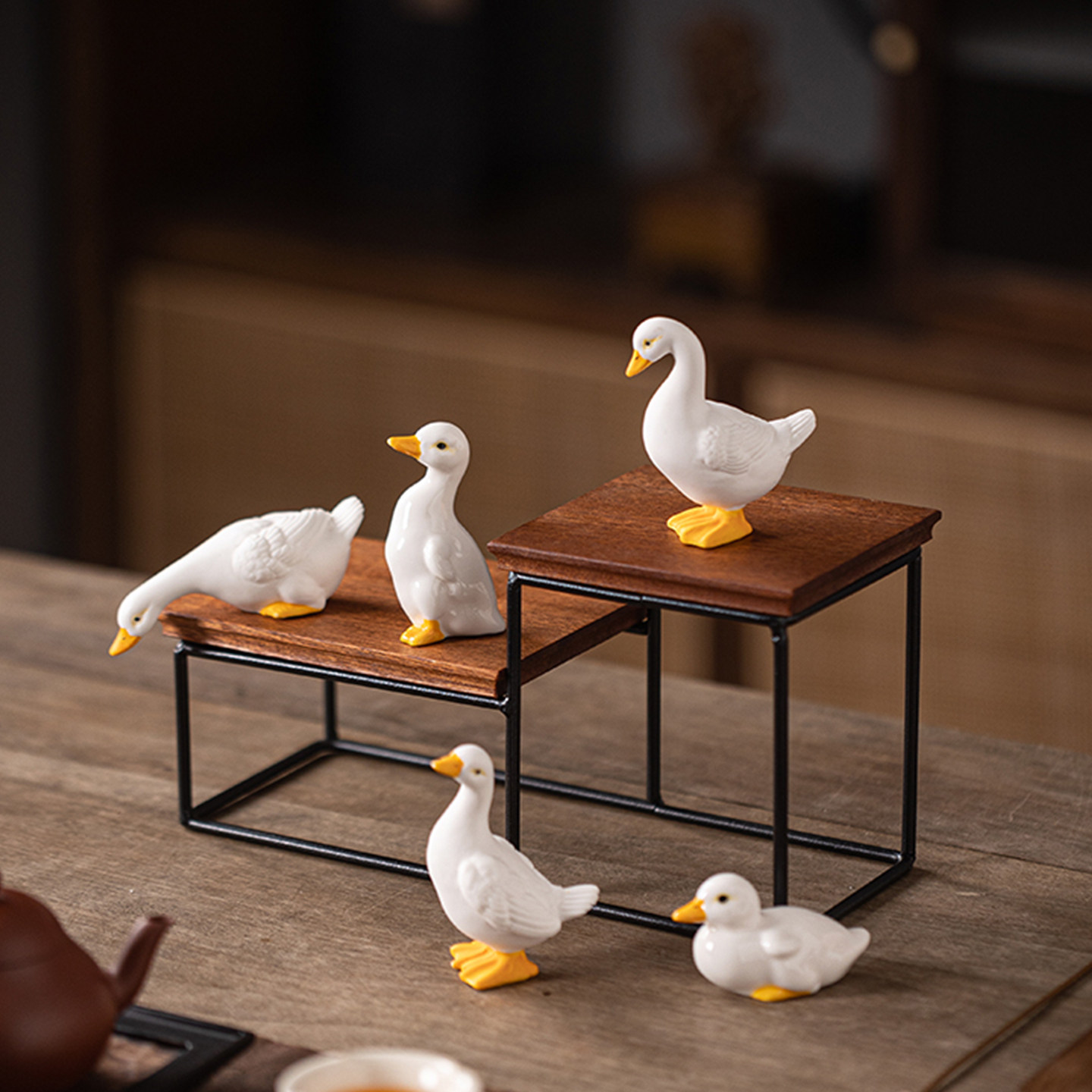 实木铁艺小号博古架子迷你桌面置物架茶几摆件底座工艺品收纳架,家居饰品,桌面摆件,淘宝优惠券,粉丝福利购,淘宝优惠卷