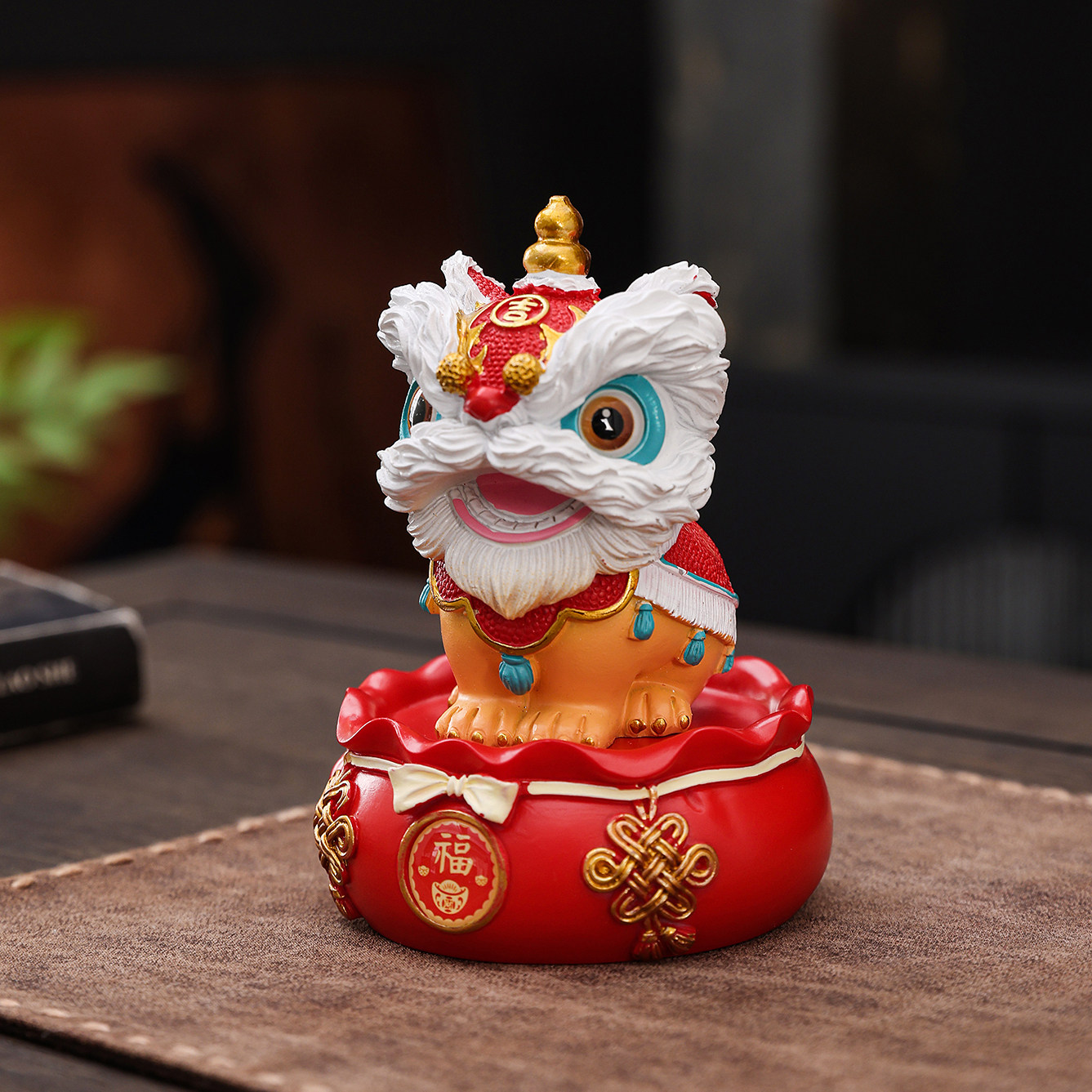 桌装饰工艺品创意摆件国潮佛山舞狮醒狮高级感小众桌面茶生日礼物,家居饰品,桌面摆件,淘宝优惠券,粉丝福利购,淘宝优惠卷