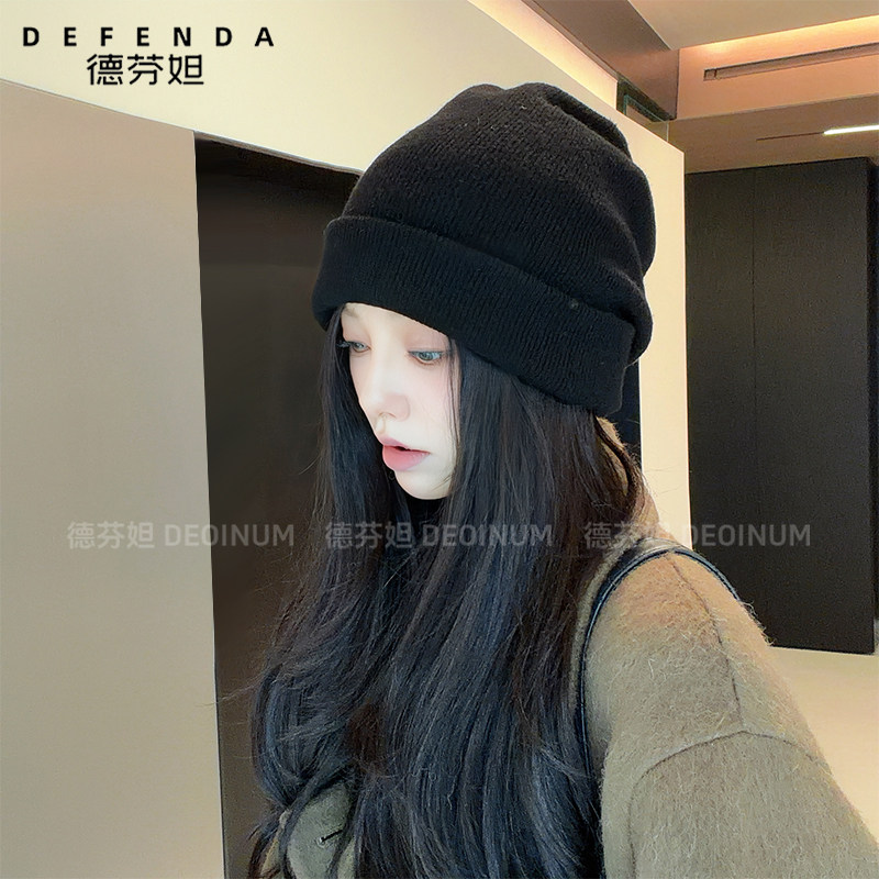 德芬妲绵羊绒极简风秋冬帽子
