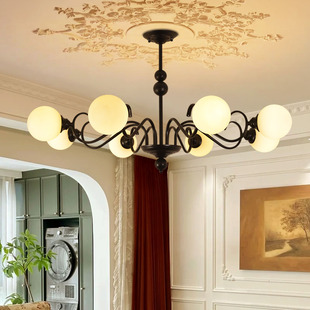 魔匠艺人黑色中古风客厅吊灯魔豆吊灯法式 主灯 奶油卧室2025年新款