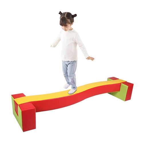 软体海绵S型平衡木幼儿园感统教具器材儿童基本体感训练平衡