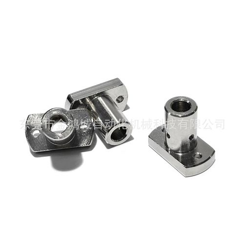MFSS不锈钢防锈支柱底座用对边法兰通孔型光轴固定支架MFSTF镀镍