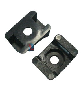 HC-2扎带固定座马鞍形螺丝电线束卡扣尼龙固定扣黑色100只/包