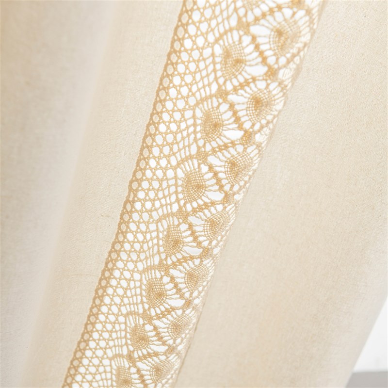 布爸爸窗帘美式圆点钩针拼接门帘帷幕客厅卧室飘窗成品小窗户