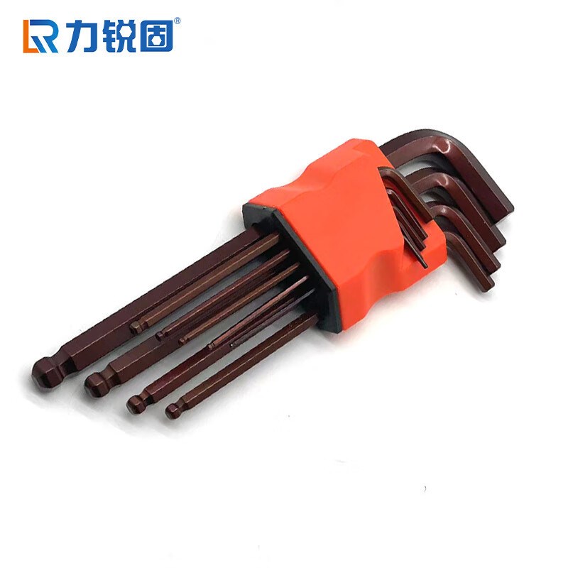 力锐固 LRG21002 9件套加长球头内六角扳手 规格:1.5-10mm
