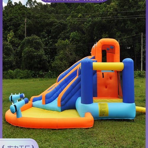 跳迪儿童充气城堡室内充气蹦蹦床水上乐园喷水滑滑梯家用小型跳床