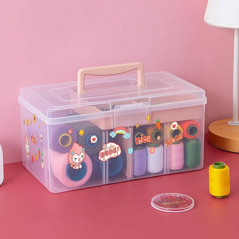 5Y针线盒家用手缝针线包多功能收纳盒便携式缝衣工具缝纫线盒小