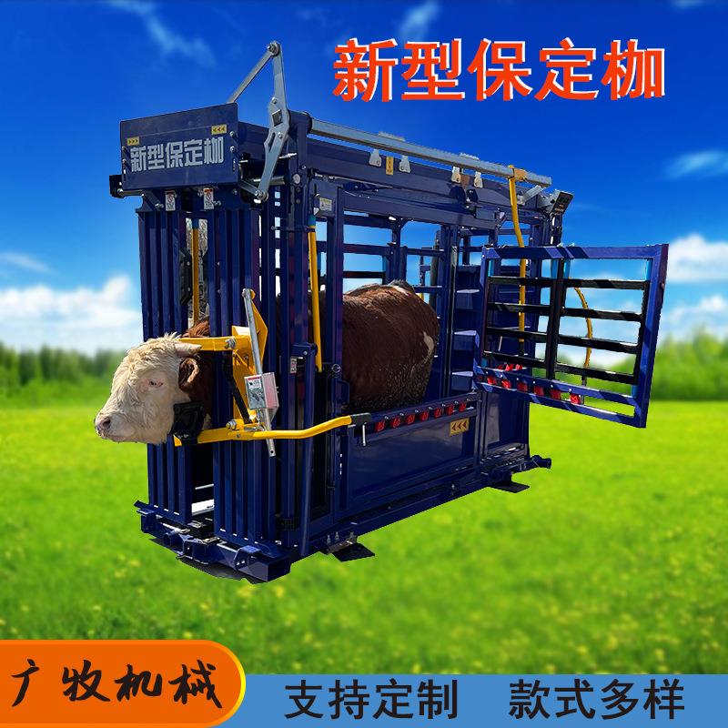新型保定枷牛场用可移动保定架牛用保定枷牛场防疫设备保定栏