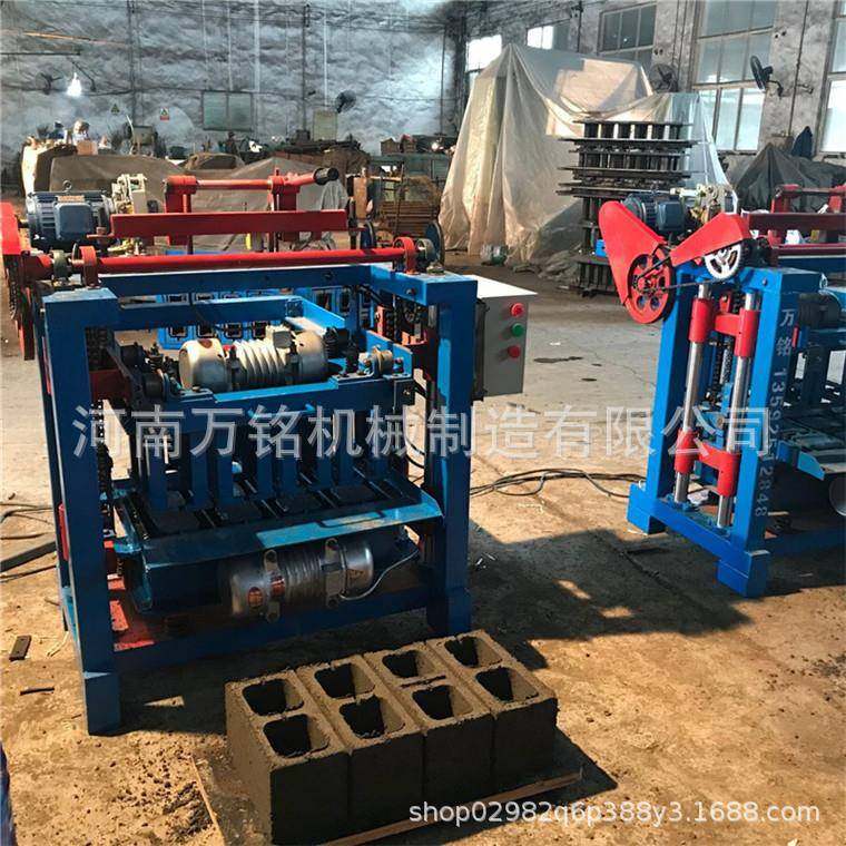 巩义小型半自动水泥免烧砖机云南多功能石粉空心砖机-v电