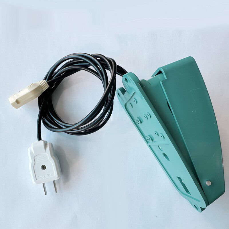 脚踏开关带线带插头脚踩式踏板控制器220V380v自锁自复位点动银点