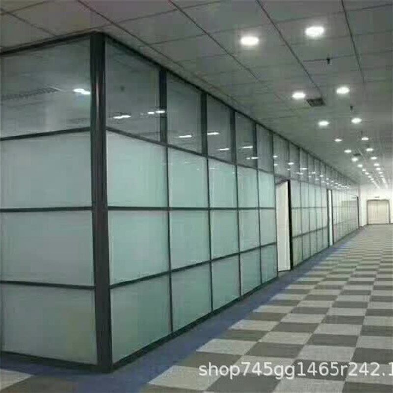 本地制作安装 高隔百叶玻璃隔断 双玻钢化隔断 单玻磨砂隔断制作