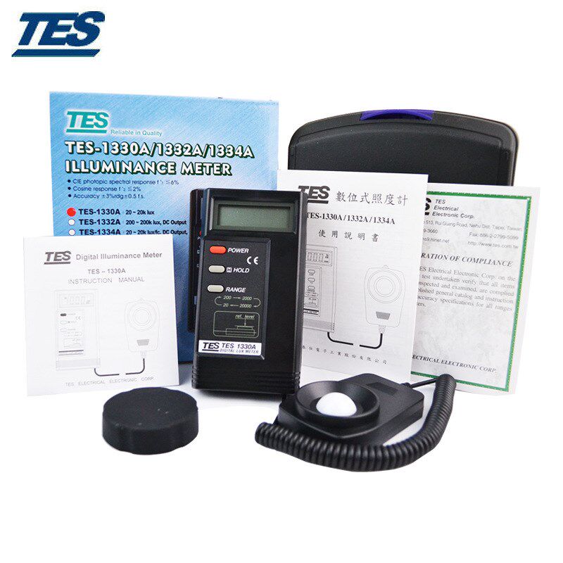泰仕TES1330A照度计光度计高精度亮度计迅速测光