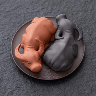 山海经龙鲤茶宠鱼化龙小摆件茶桌上的精品可养龙鱼招财茶台