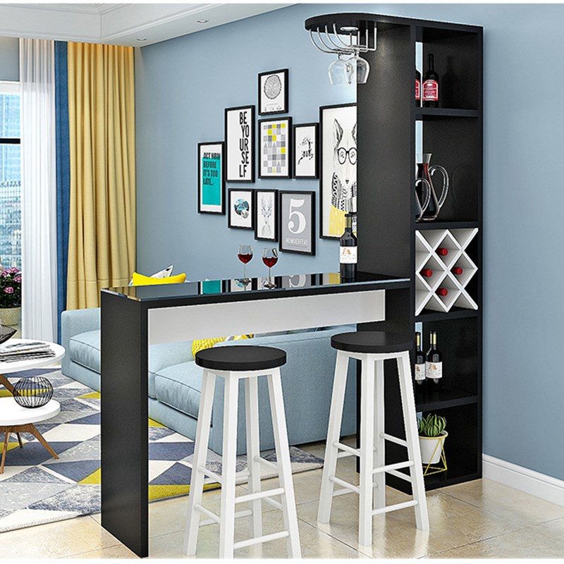 酒柜家用小吧台现代简约玄关隔断小户型柜酒吧台一体桌靠墙门厅柜
