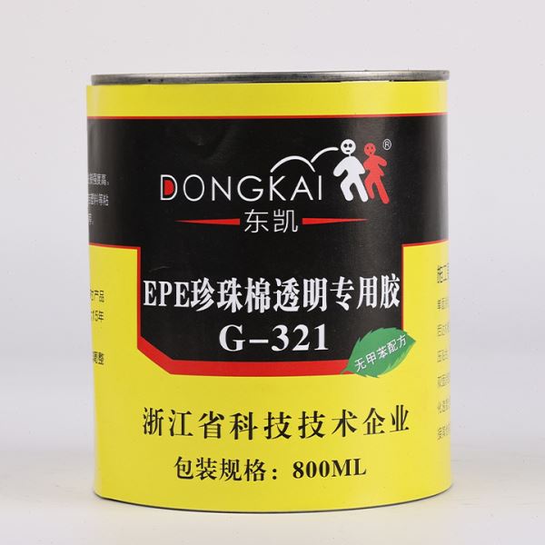 东凯321EPE珍珠棉胶水海绵胶泡沫胶隔热板胶透明胶水软性防水胶