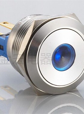 25MMM金宏金属不锈钢按钮开关J25-281点面头带灯自复型寿命100万~