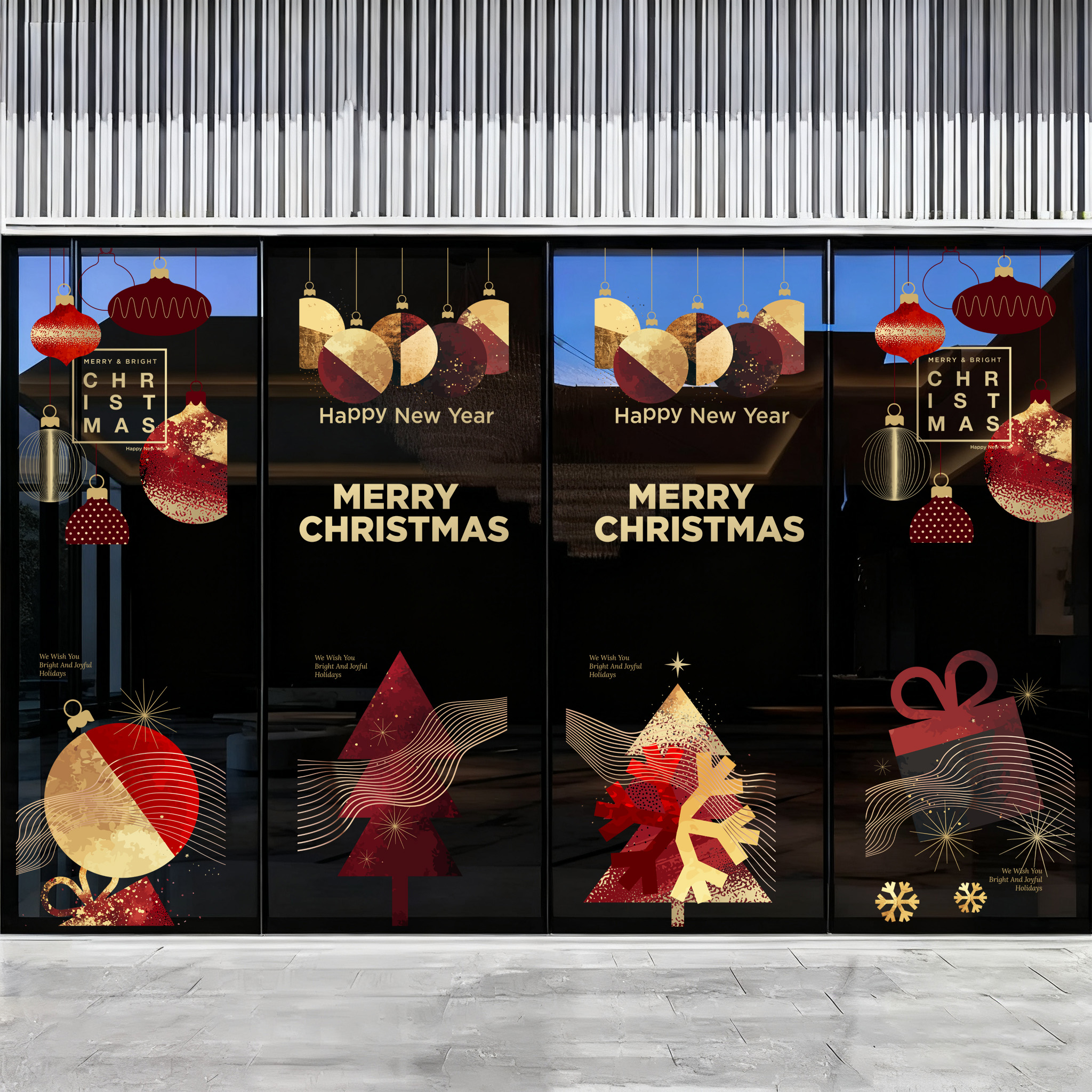 玻璃贴纸圣诞节装饰窗花贴