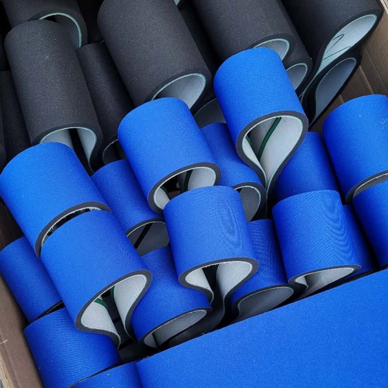 贴标机海绵皮带平面蓝布海绵带同步带加泡绵扶标机皮带标签机皮带