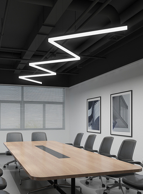 LED长条灯简约现代办公室吊灯创意个性工作室会议室照明办公灯具