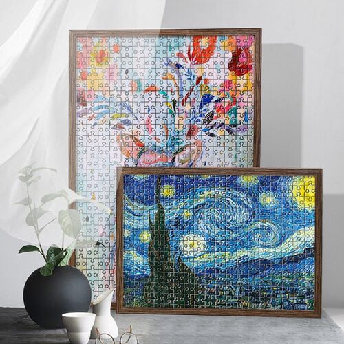 拼图框架裱框500块收纳相框50&times;75拼图框1000片画框外框挂墙