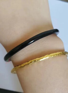 细杆海藤手镯气质少女款纯天然海柳海铁树K黑珊瑚亲子手饰显白手