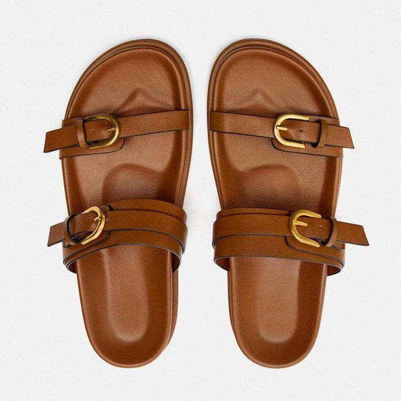 ZA厚底百搭一字带凉拖鞋女夏外穿2024新款平底休闲旅X游度假沙滩,女鞋,一字拖,淘宝优惠券,粉丝福利购,淘宝优惠卷