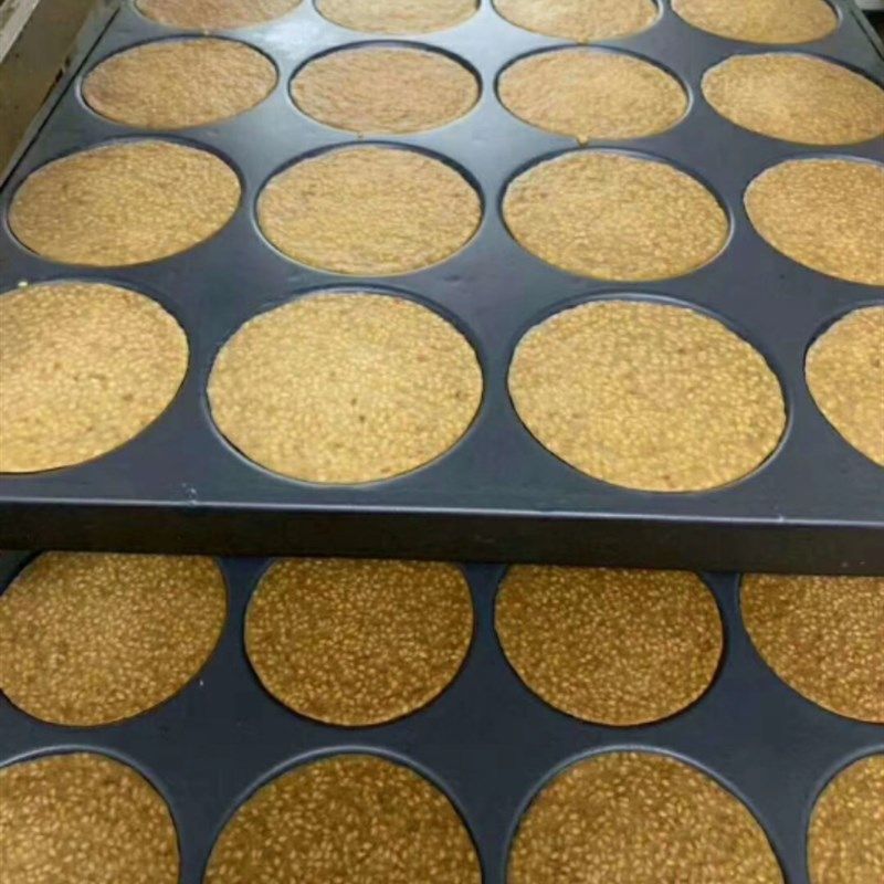 商用2连圆芝麻薄脆饼烤盘瓦片瓜子酥不粘模具大烤箱磨具0cm