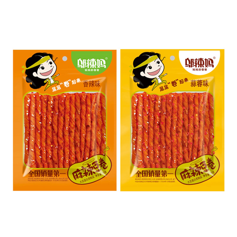 邬辣妈麻辣豆卷网红麻辣条豆筋素食豆腐干儿时休闲零食湖南特产